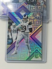 2017 ELITE AARON DONALD SSP BLUE ESCHER SQUARES REFRACTOR 12/15 SUPER BOWL RAMS