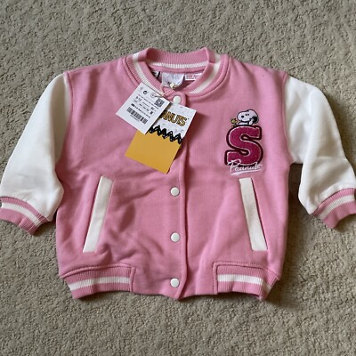 ZARA Peanuts Snoopy & Woodstock Pink Jackets~ 9-12 Months~New | eBay