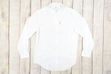 CALVIN KLEIN CK WHITE LARGE SLIM FLEX COLLAR STRETCH BUTTON FRONT SHIRT DEFECT