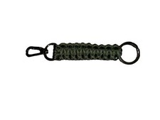 OD GREEN OR BLACK PARACORD KEY CHAINS WITH SPLIT RING AND BELT OR BAG CLASP