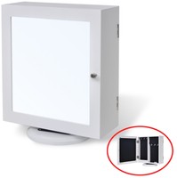 Mirror Jewelry Cabinet Jewellery Organiser Standing Wooden Storage Box White Mirror Jewelry Cabinet Jewellery Organiser Standing Wooden Storage Box White