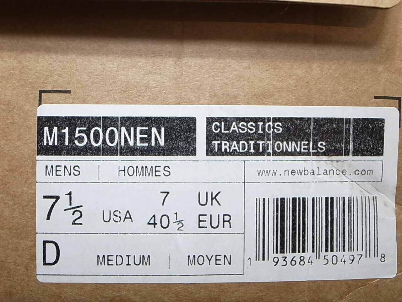 NEW BALANCE M1500NEN BLACK NEON PINK MADE IN ENGLAND US7.5