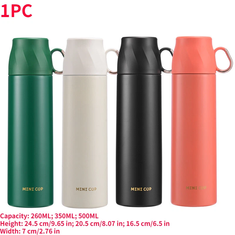 1x Thermos Insulated Water Bottle Vacuum Flask Cup with Handle Cup Hot  Drink Cup