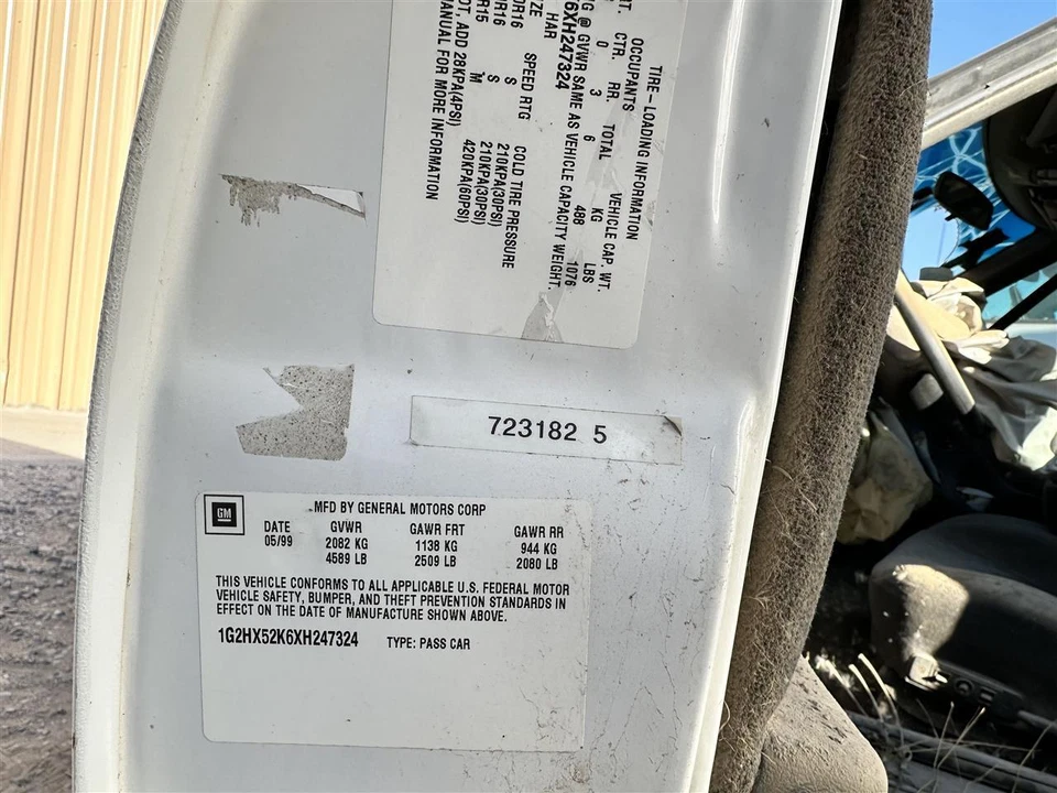 Used Front Right Door Window Regulator Front fits: 1999 Pontiac Bonneville Front Foto 3 de 4