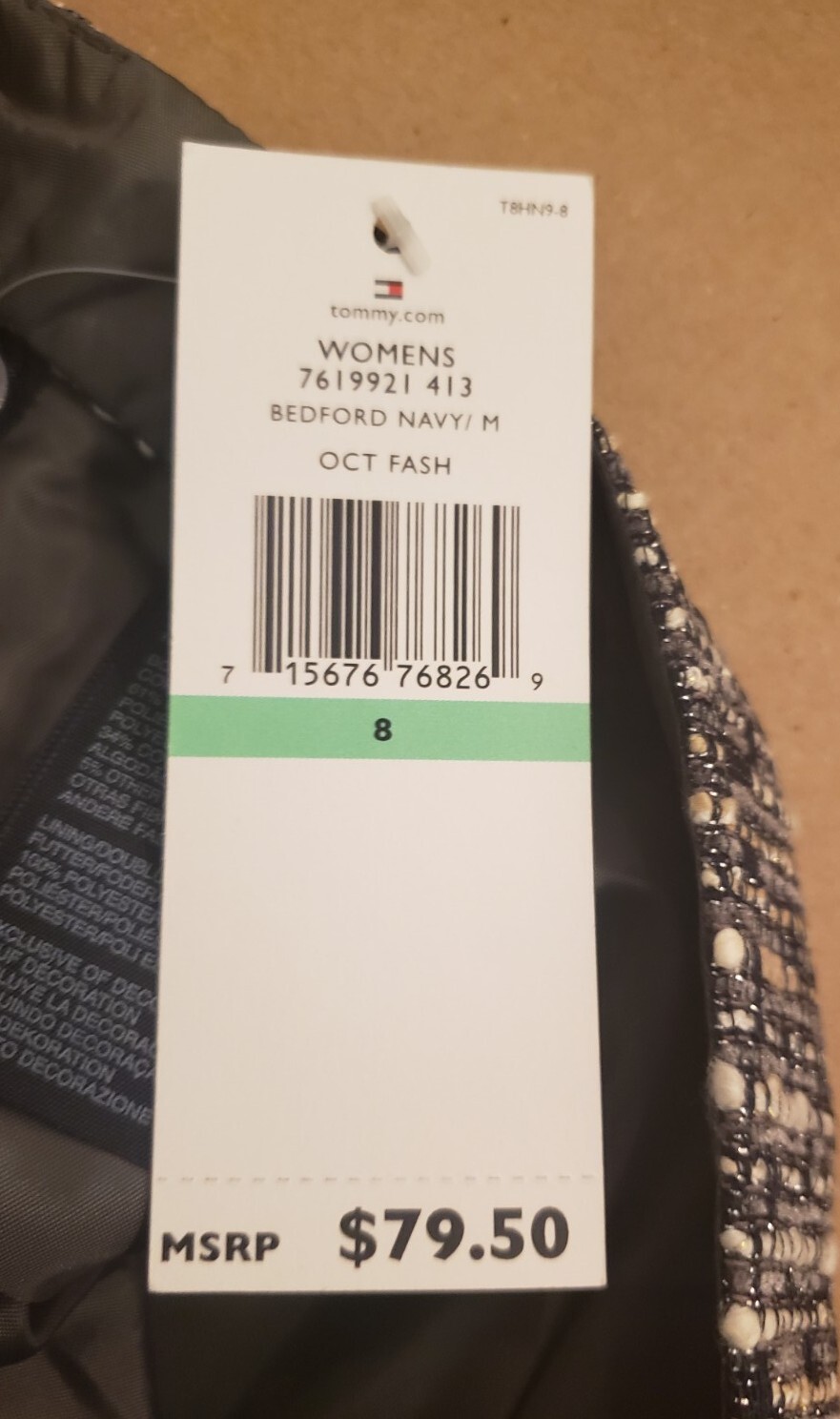 Tommy Hilfiger Mini Skirt Women Sz 8 Gray Metallic Tweed Pockets Lined thumbnail 4