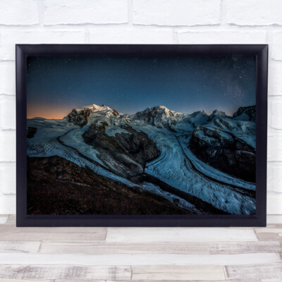 Wie die Sterne den Himmel über Monte Rosa beleuchteten Wandkunstdruck
