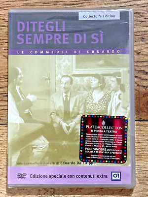 DVD SIGILLATO - DITEGLI SEMPRE DI SI-EDUARDO DE FILIPPO-EDIZIONE RARA-COMMEDIA