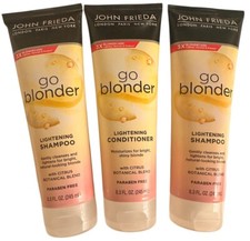 John Frieda Sheer Blonde Go Blonder Lightening 2 Shampoo and 1 Conditioner 3 Pak