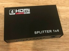 HDMI SPLITTER 1X4 1 INPUT PORT 4 OUTPUT PORTS BRAND NEW IN BOX 1080P 4 PORT