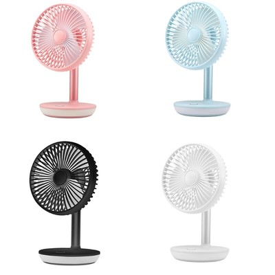 4000mAh USB Multi Purpose Air Circulator, Desk Fan with Lamp