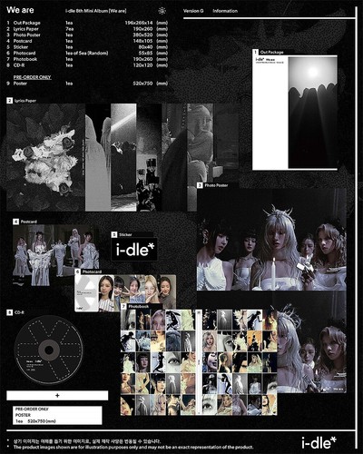 (G)I-DLE WE ARE 8th Mini Album CD+POSTER+Photo Book+7 Lyrics+2 Card+Sticker+GIFT - Picture 6 of 28
