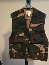 Vintage Duck Bay Camo Hunting Shooting Water Fowl Vest - Mens Med
