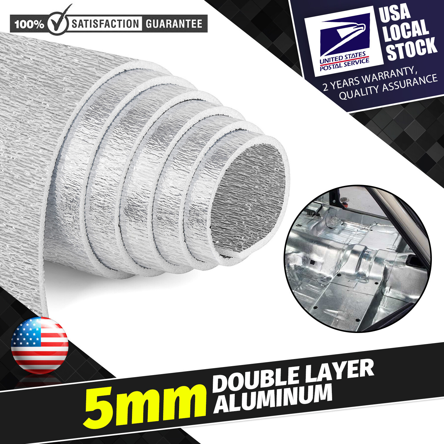 Heat Shield Sound Deadener Heat Double Layer Aluminum 79
