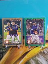 Topps Series 1 2024 Framber Valdez Green Sparkle Foil /499 + Astros No-No Gold