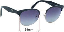 SFx Replacement Sunglass Lenses Fits Prada Spr61t - 54mm Wide