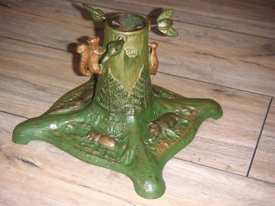 Rare Christmas tree stand from 1918 rabbit fox beetle wild boar christmas tree stand
