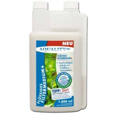 AQUALITY Flüssiges Filtermedium 1000 ml Wasseraufbereiter 3in1 und 100% Natur! - Bild 1 von 3