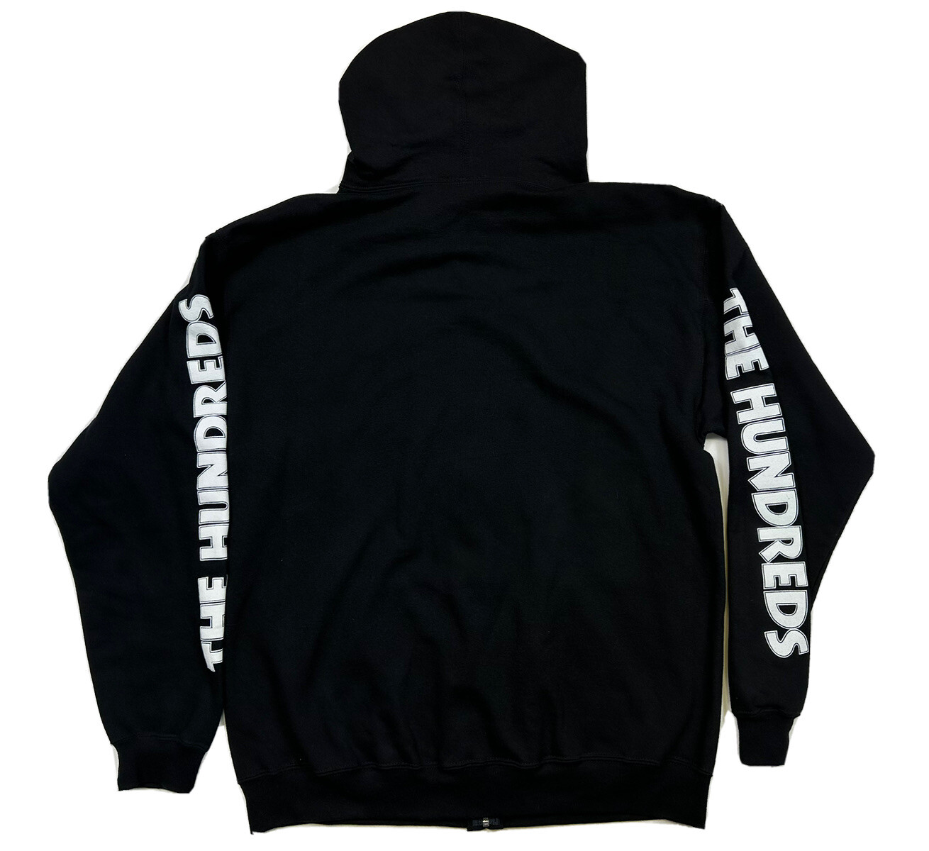 FILA Felpa con cappuccio The Hundreds X Death Row con cerniera nera limitata grande