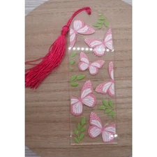Bookmark Pink & White Butterflies