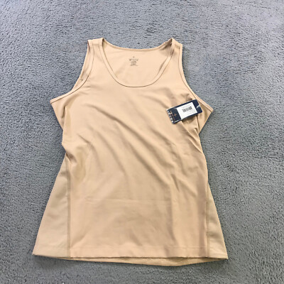 TOMMIE COPPER Tank Womens 2XL XXXL Lower Back Support Tank Ladies Beige Nude a34