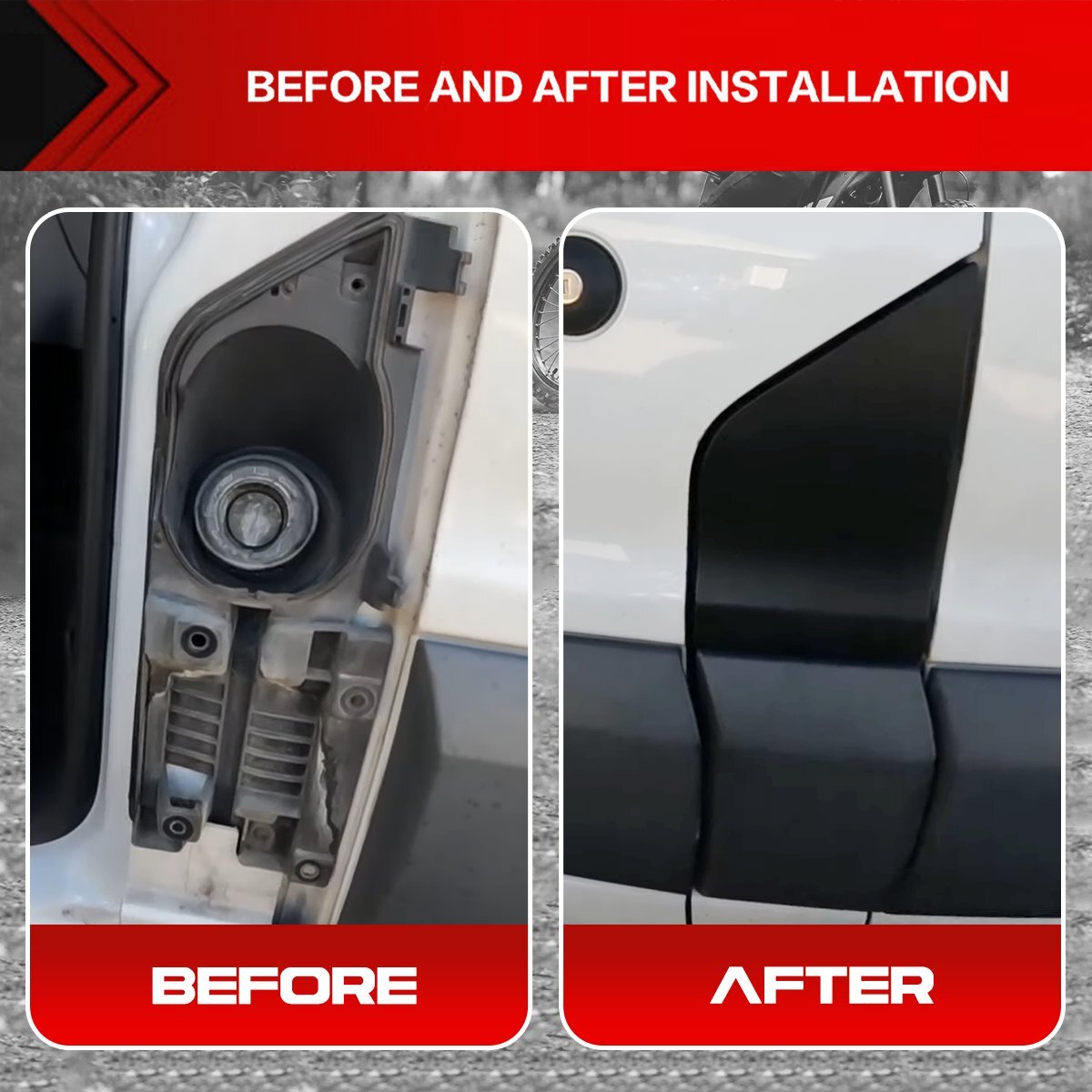 For Ford Transit Van 2015-2020Fuel Door Gas Cap Hatch Cover & Molding Trim USA