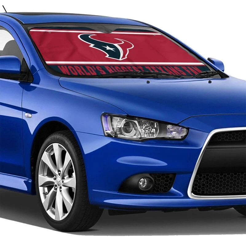 Houston Texans Car Windshield Sunshade "WORLD'S BIGGEST TEXANS FAN" Car Sunshade