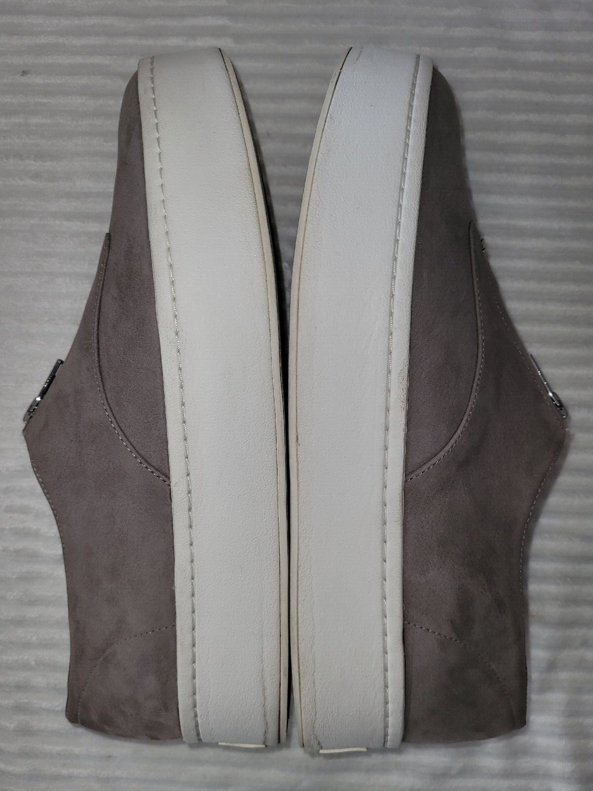 Vince Platform ZipFront Sneakers Gray NubuckLeath… - image 19