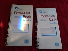 ADAMS PHONE MESSAGE BOOK SPIRAL BOUND 400 SETS CARBONLESS 2 PART~SC1154~VINTAGE