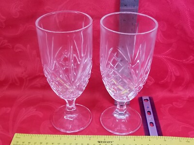 Shannon Irish Crystal Iced Tea Dublin By Godinger Glasses Goblets SET OF 2