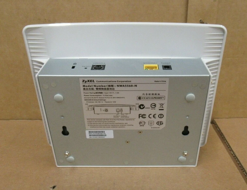 ZyXEL NWA5560N 802.11a/g/n 300Mbps Dual-Radio PoE Wireless Access Point Gigabit - Image 3 of 4