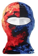 Red Blue Black Flames Nylon Balaclava Ninja Swat Face Mask Liner Hunter Biker