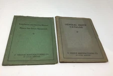 Nelson Ice Cream Equipment 1930s Parts Catalog/ Installation & Service Manual