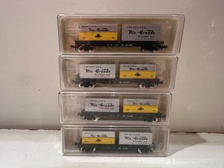 MODEL POWER ECHELLE N LOT WAGONS PLAT CONTENEURS