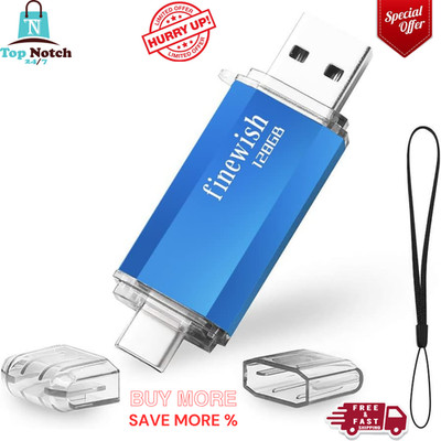 Dual Connector 128GB USB C Flash Drive. Schnelle Datenübertragung für Tablets & Handys