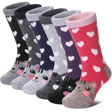 Kids Merino Wool Hiking Socks Toddlers Boys Girls Cozy Thermal Winter Thick W...
