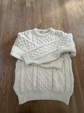 Vintage Tivoli Wool Cable Knit Fisherman Sweater Small