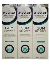 3 Pack Crest Pro-Health Gum Detoxify Deep Clean Toothpaste, 4.8 oz Exp 11/27