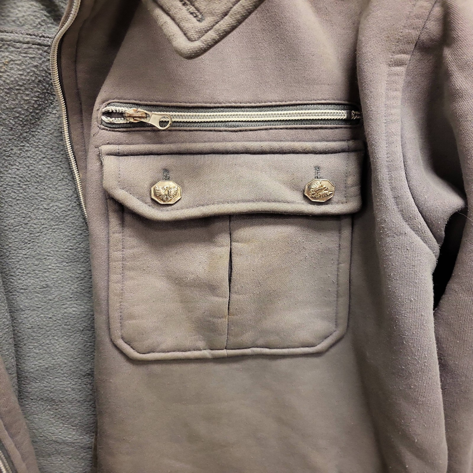 Basic Code Jacket XL Gray Mens Military Style Ful… - image 5