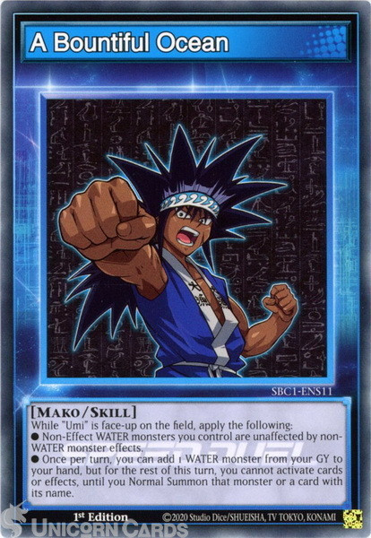SBC1-ENS11 A Bountiful Ocean :: Common 1st Edition YuGiOh Card