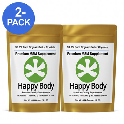 2-pack Organic Sulfur Crystals - 99% Pure MSM Crystals, Premium Supplement
