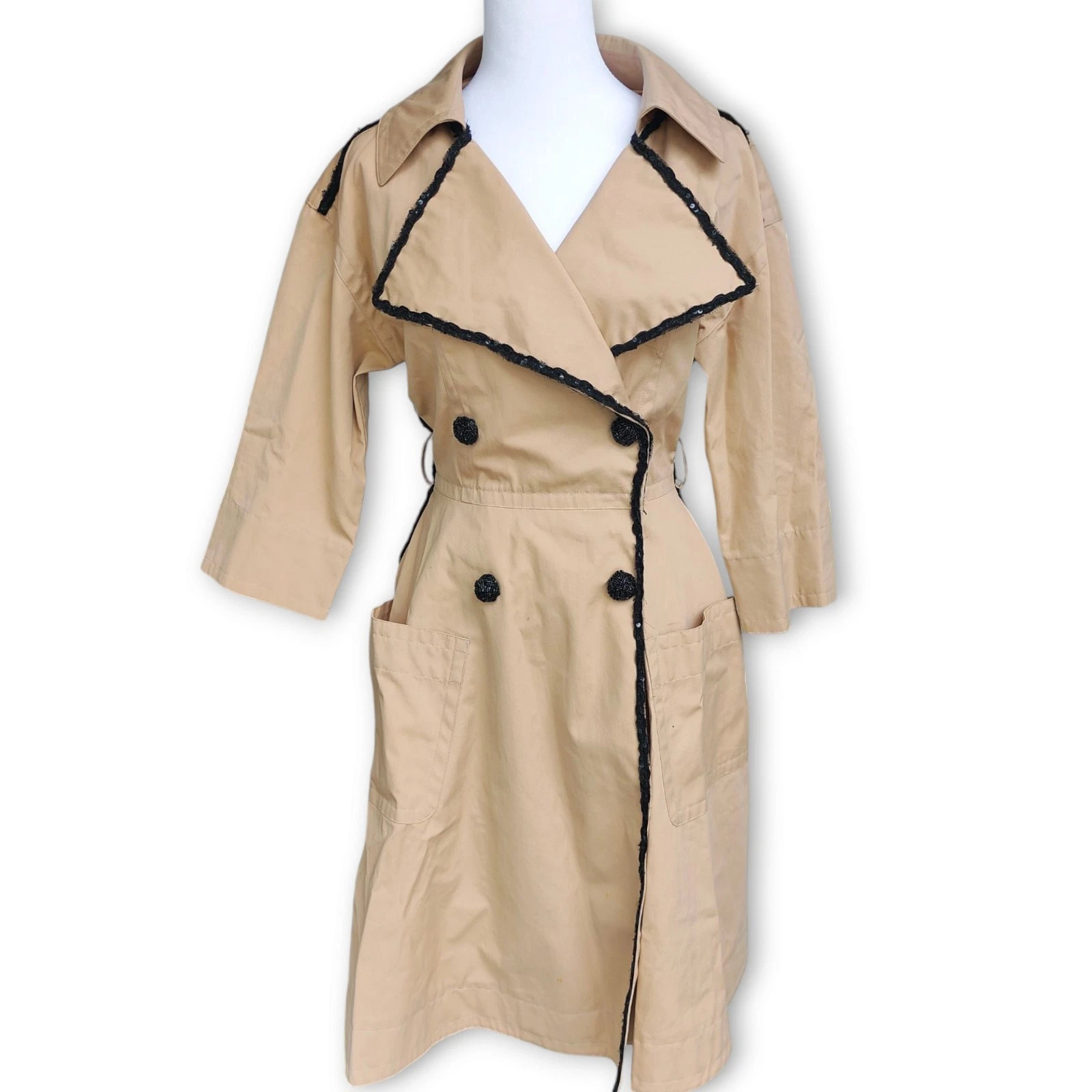 Fendi — Vintage Fendi Y2K Beige Trench Coat Size 38