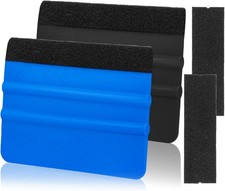 Squeegee for Vinyl, 2 Pcs With Extra 2 Felt Replacements, Black  Dark Blue