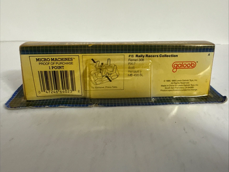 Micro Machines #16 Rally Racers 1988 Vintage Diecast Vehicles Ferrari New Sealed - Image 3 of 4