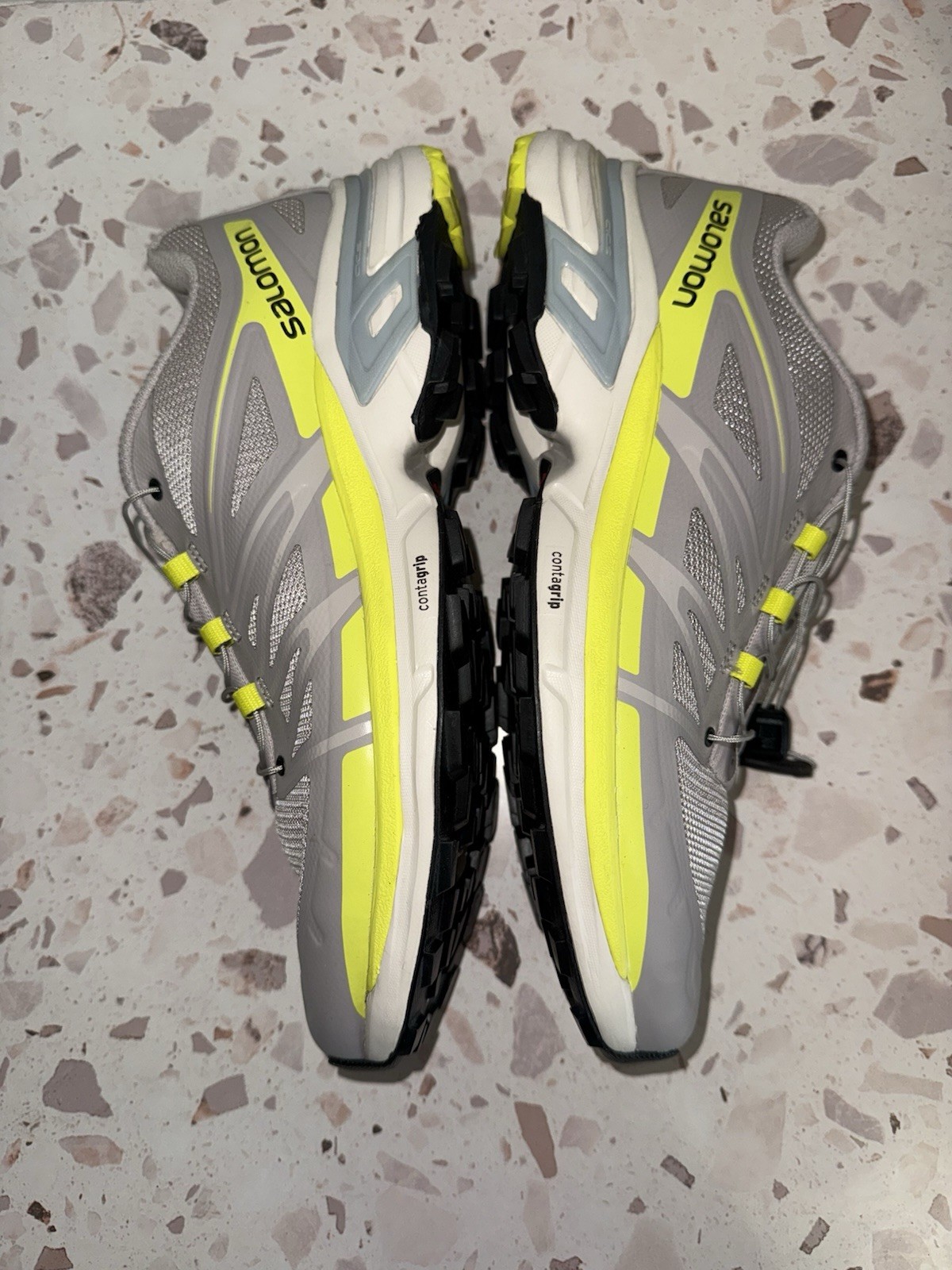 Scarpe da trail running Salomon XT Wings 2 taglia 9 M 416258 giallo grigio