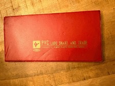 PVC Ludo Snake and Trade Board Game In Red Binder 3 Games OLD
