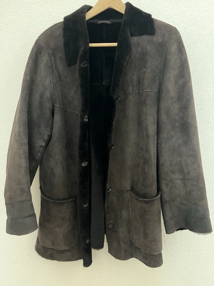 Abrigo de piel de oveja Brooks Brothers en excelente estado - mediano/grande Foto 2 de 4