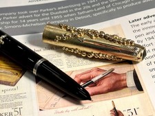 Parker — 51 “Ofiura” (001 001) Limited Edition Vermeil Cap + Zircon Inlays — fountain pen for sale on Nibfolio