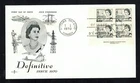 Canada #460, 1970 6¢ black QE II Centennial LL Inscription block, Rosecraft FDC