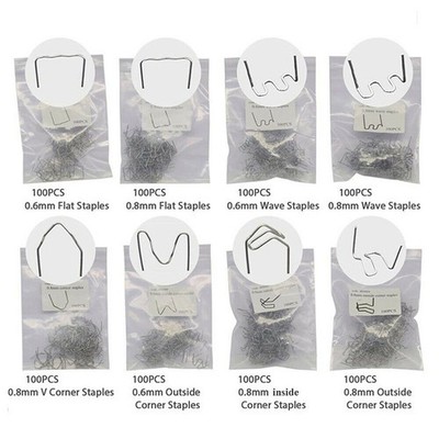 800PCS Plastic Repair Welding Nail Standard Pre Cut Hot Staples for Car Bumper
