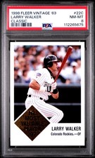 1998 FLEER VINTAGE 63 CLASSIC  #22C LARRY WALKER 18/63 PSA 8